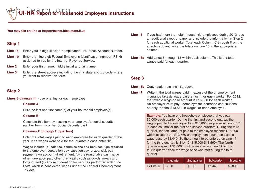 Blank Illinois Ui Ha Form