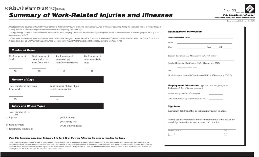 Blank 300A Osha Form