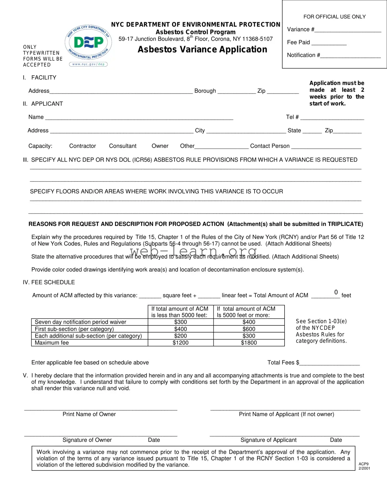 Blank New York Acp9 Form