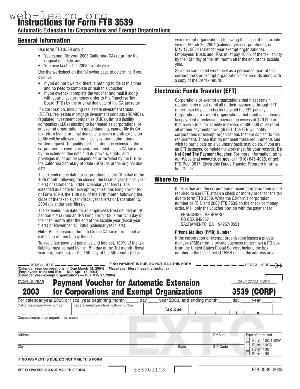 Blank California 3539 Form