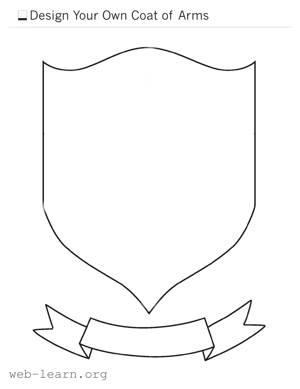 Blank Coat Of Arms Form