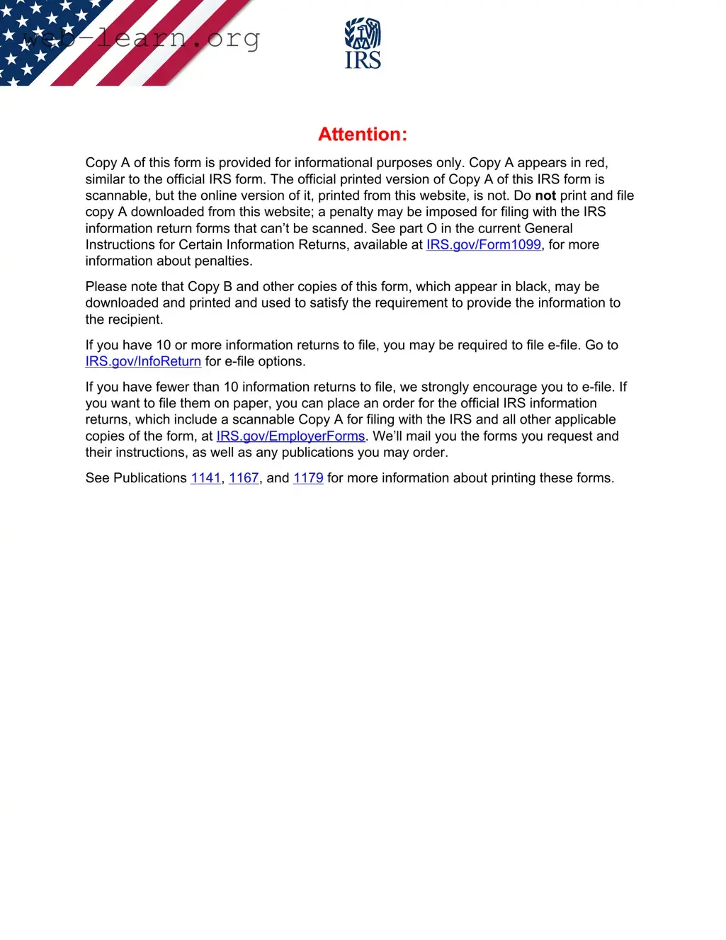 Blank IRS 1099-C Form