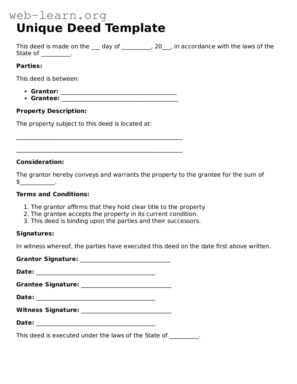 Attorney-Approved Deed Template