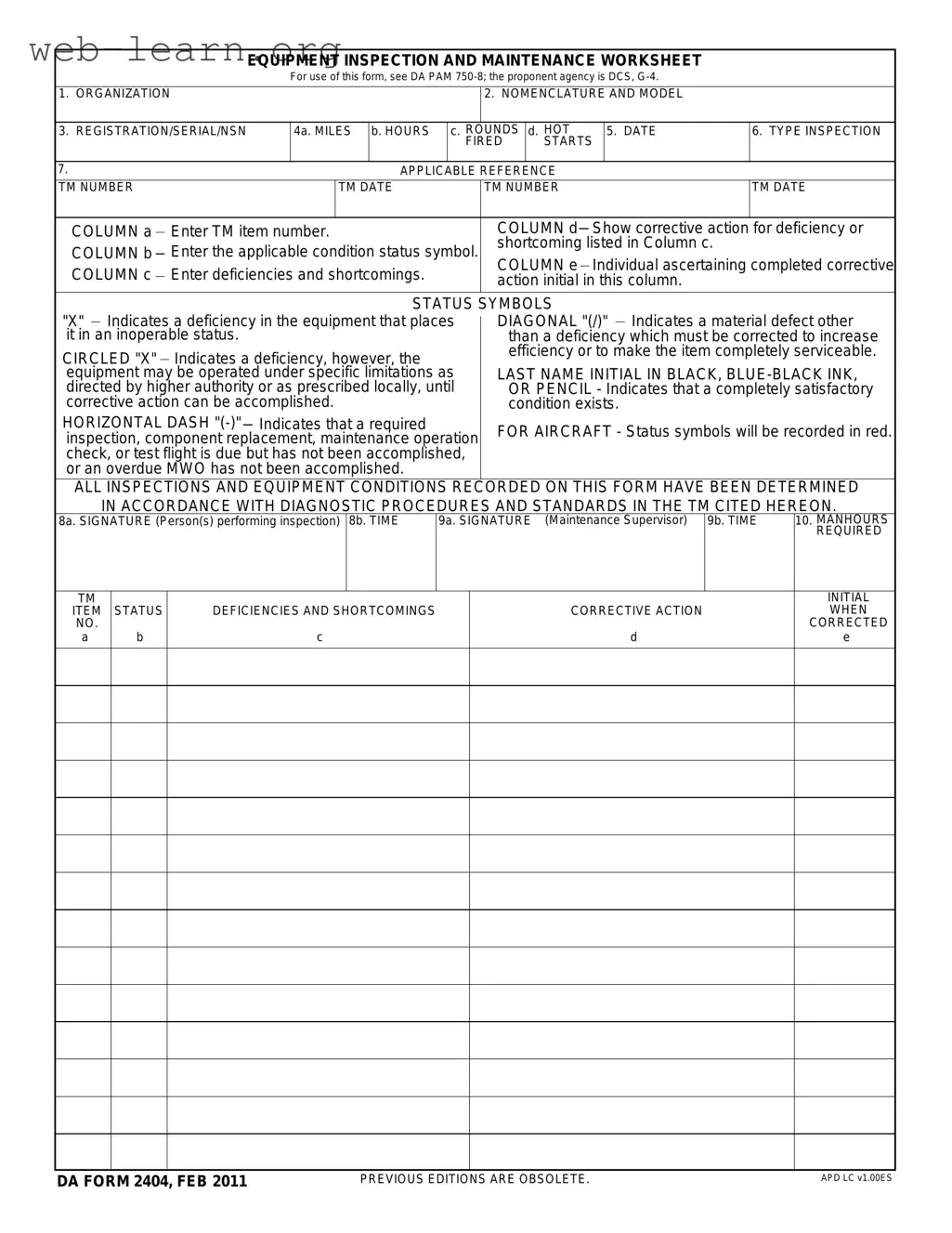 Blank Da 5988 E Form