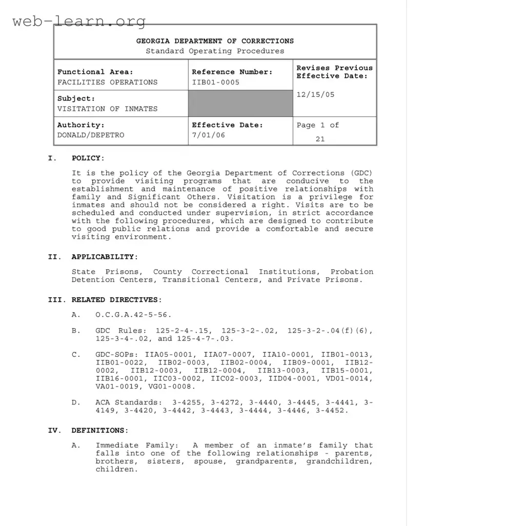 Blank Georgia Sop Form
