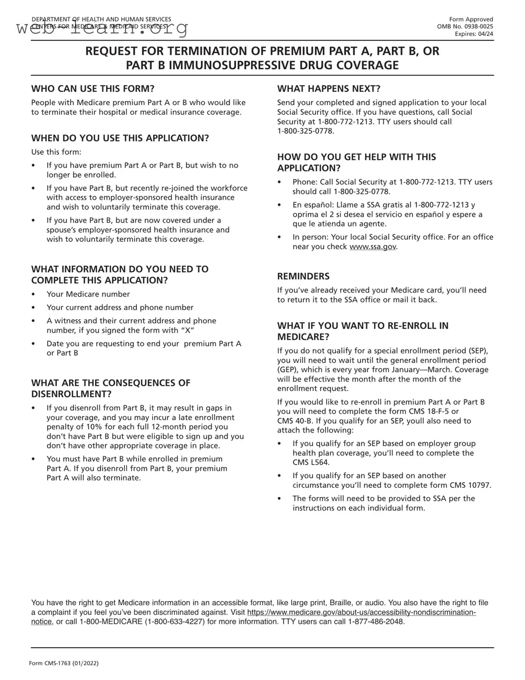 Blank CMS-1763 Exp Form