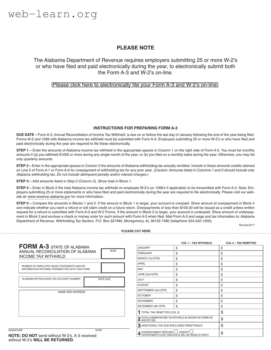 Blank A 3 Alabama Form