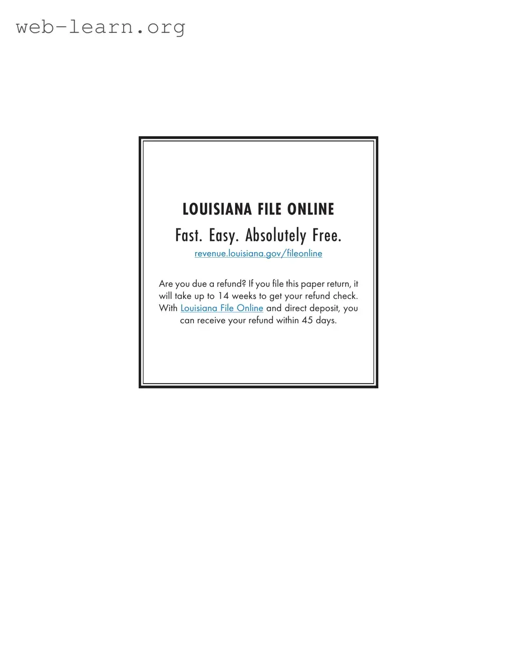 Blank It 540 2D Louisiana Form
