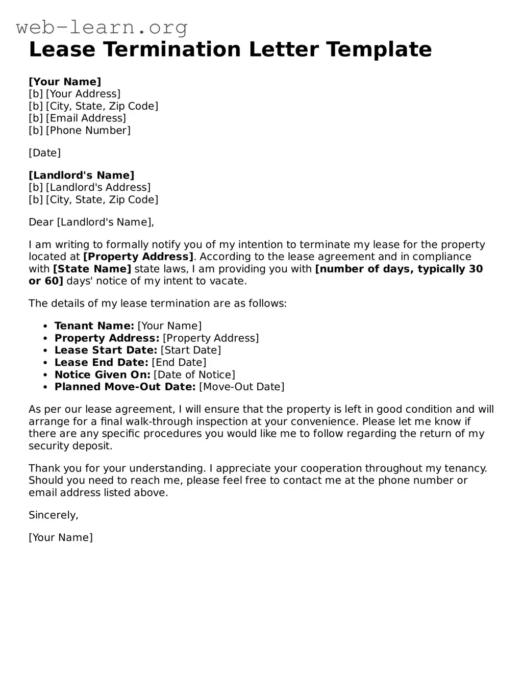 Attorney-Approved Lease Termination Letter Template