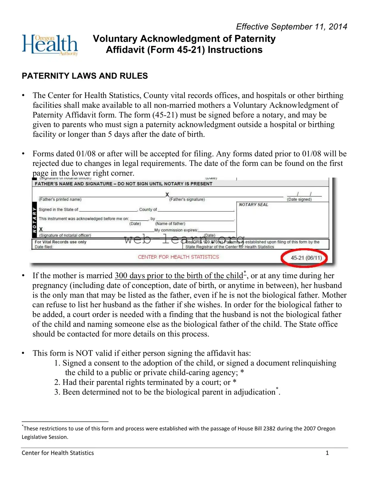 Blank Oregon 45 21 Form