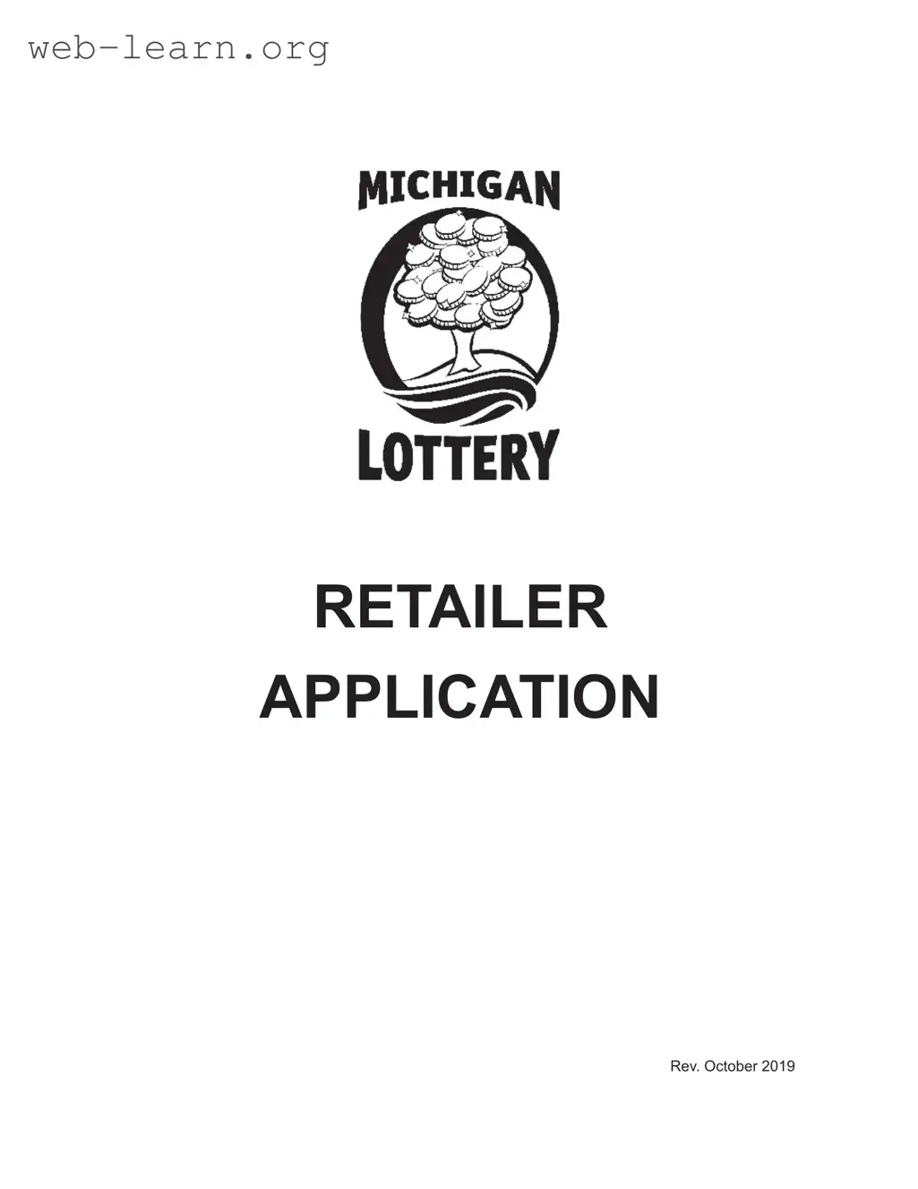 Blank Michigan Lottery Form