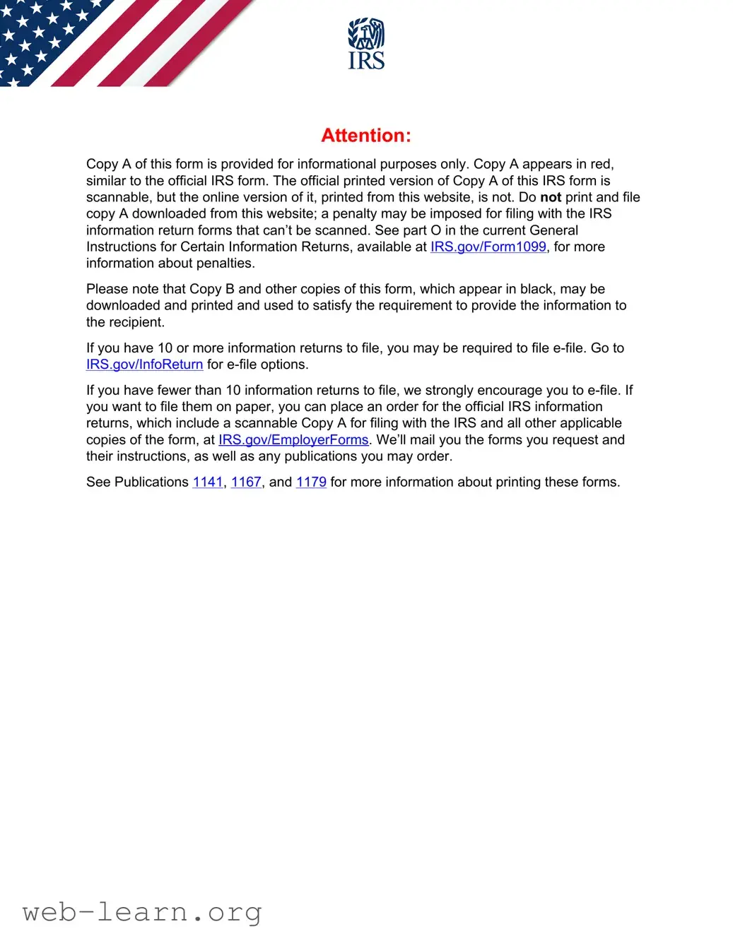 Blank IRS 1099-MISC Form