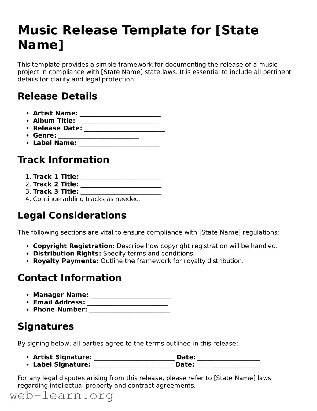 Attorney-Approved Music Release Template