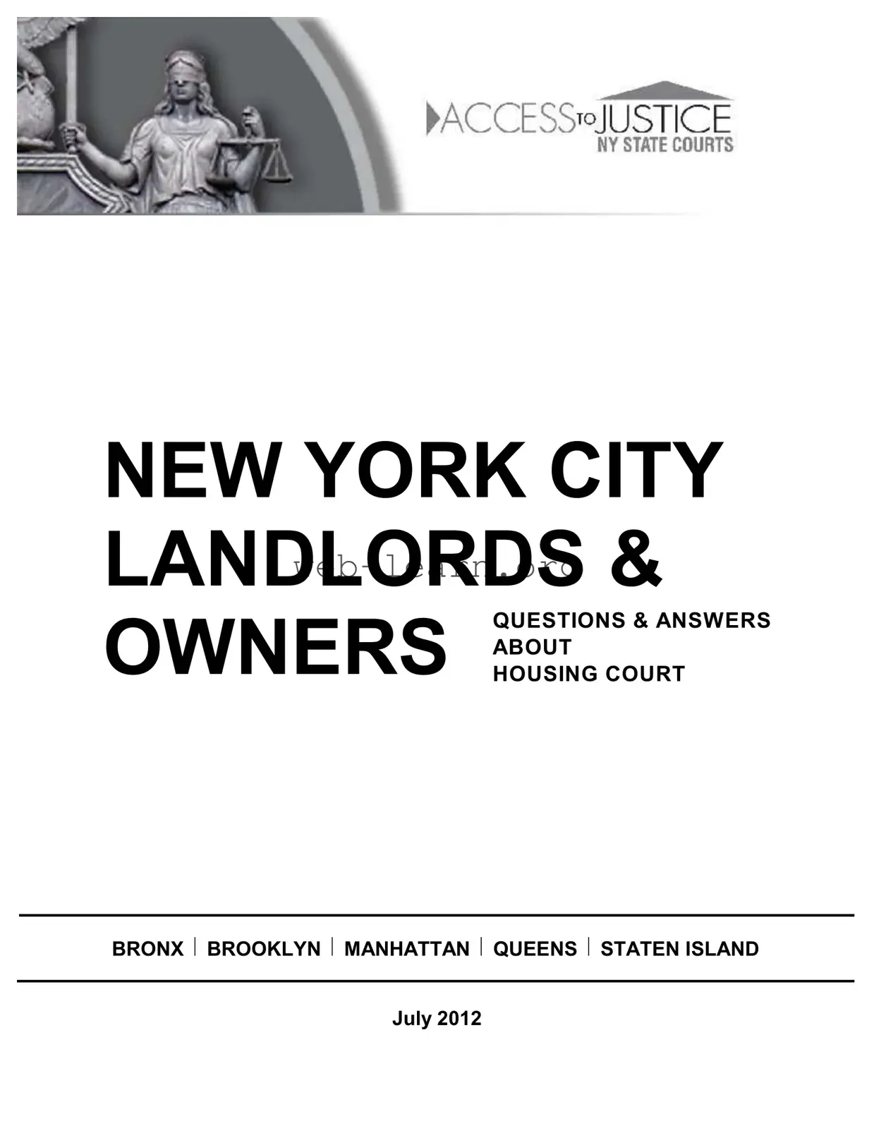 Blank New York Landlord Form