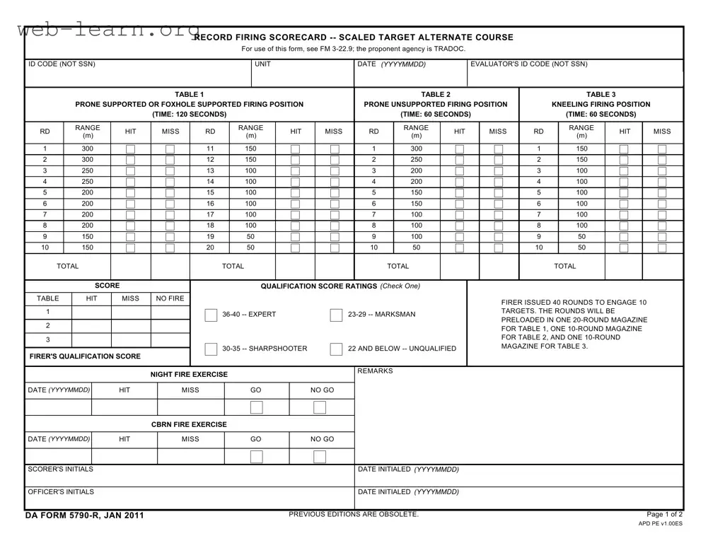 Blank Da 5790 R Form