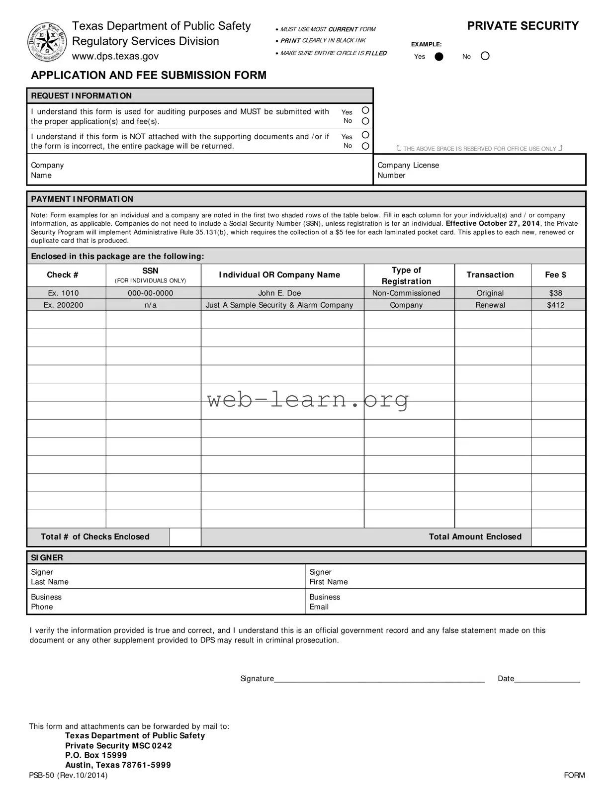 Blank Texas Department Of Public Safety Form