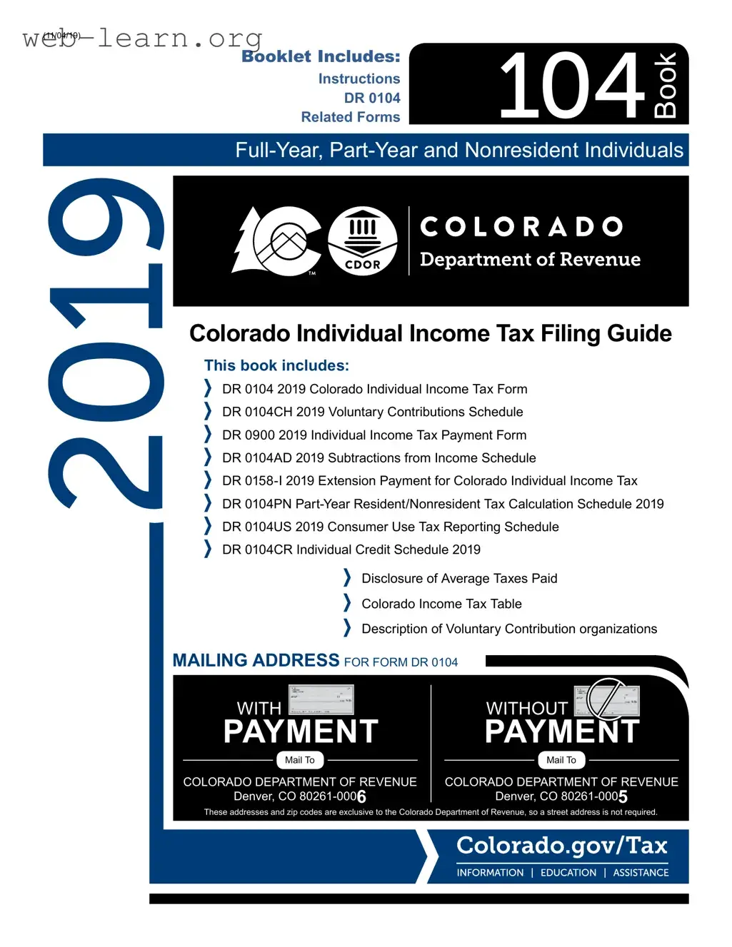 Blank Colorado Tax Form