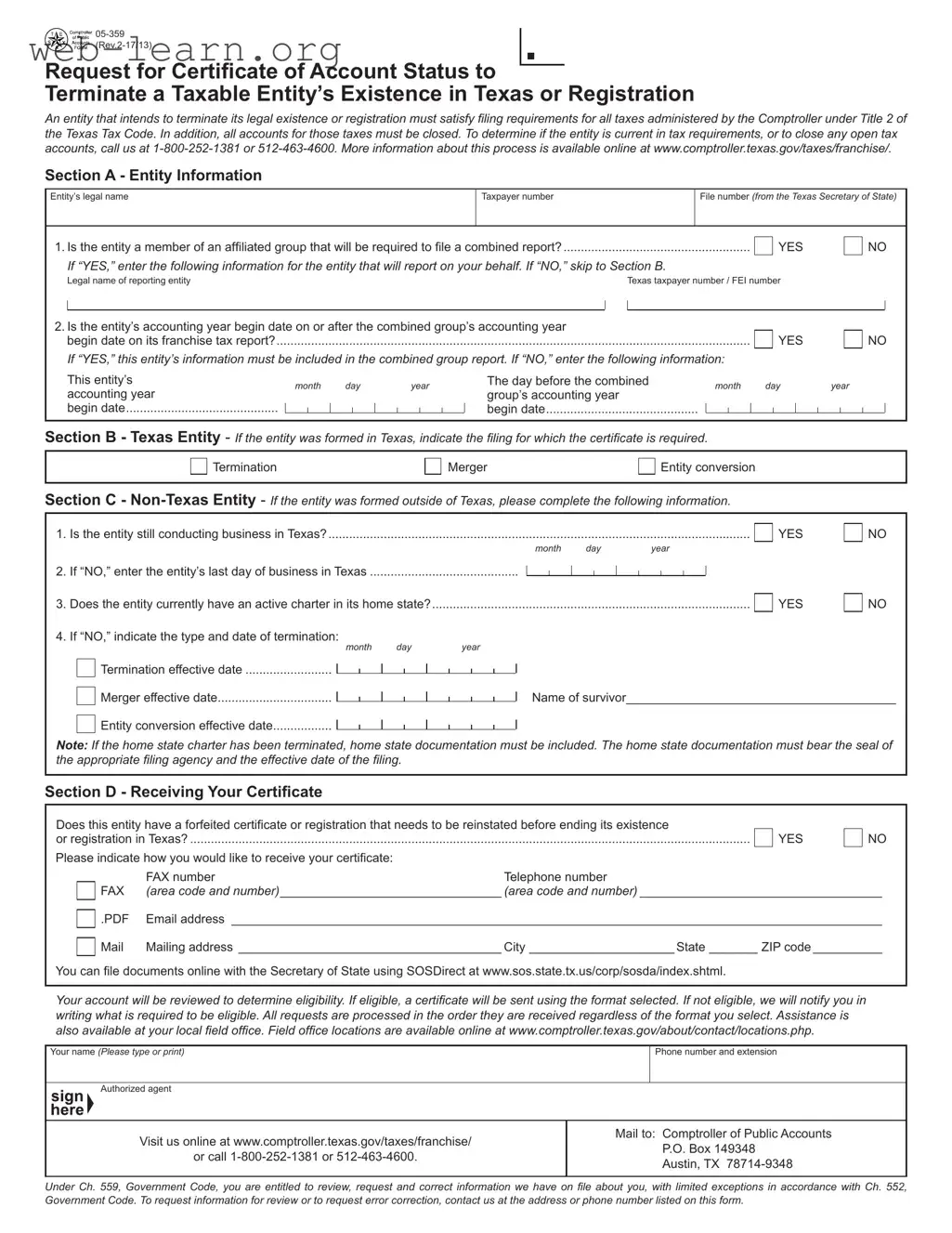 Blank 5 359 Texas Form