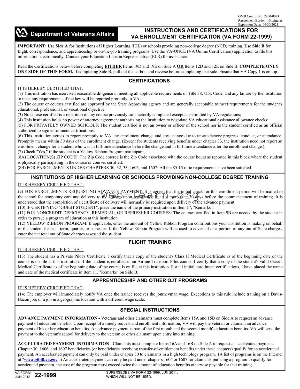 Blank Va 22 Form